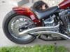 Custom Harley Chopper Seat, Rear Fender Wheel and Exhaust 
