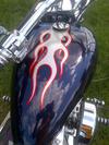 Pro Street Chopper with Custom Painted Fuel Tank