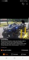 Stolen ATVs   2020 blue polaris sportsman 450 and a a green 2008 Honda rancher 350