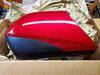 Candy Prominence Red saddle bags for a Honda Goldwing motorcycle