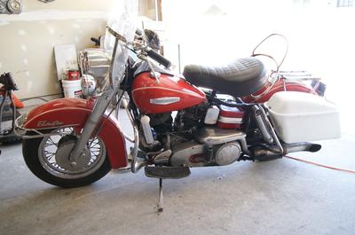 Picture of a Red 1967 Harley Davidson FLH Shovelhead