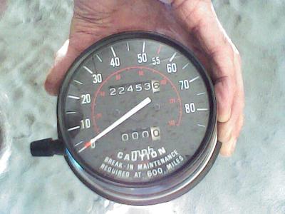 1983 Honda Goldwing tachometer and speedometer with chrome backs