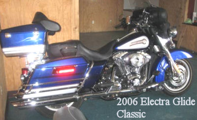 2006 Harley Davidson Electra Glide Classic w Cobalt Blue and Silver Paint Color Scheme