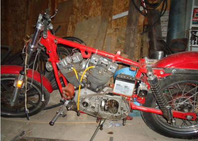 1969 Harley Davidson Ironhead 900cc Sportster Project Motorcycle Basket Case (example only; please email seller for pics)