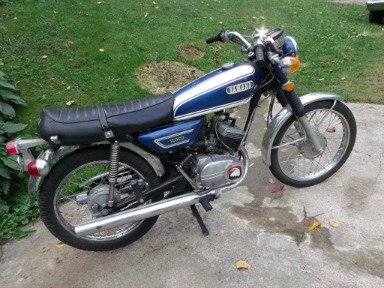1972 Yamaha LS2 100cc twin Cylinder (this photo is for example only; please contact seller for pics of the actual vintage motorcycle for sale in this classified)