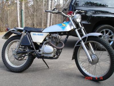 1974 Honda TL125 (this photo is for example only; please contact seller for pics of the actual dirt bike for sale in this classified)