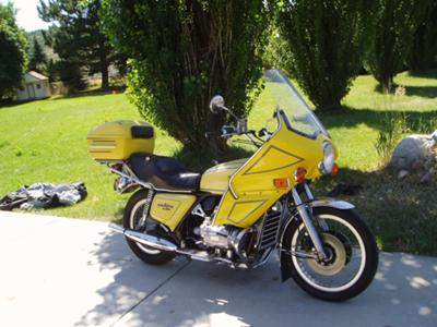 Yellow 1976 Honda Goldwing