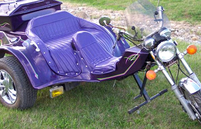 1985 VW Trike with a purple custom paint job