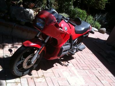 Red 1987 BMW K75S