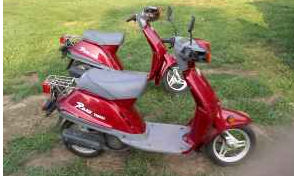 Red 2000 Yamaha Razz Scooter  (this photo is for example only; please contact seller for pics of the actual  motor scooter for sale in this classified)