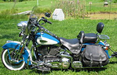 2001 Harley Davidson springer softail heritage teal blue and white