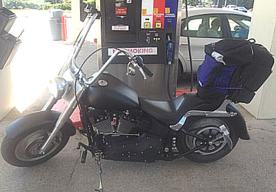 2001 Harley Davidson FatBoy Fatboy w custom flat black paint job, raked fuel tank