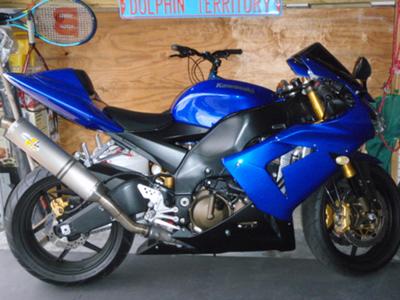 Royal Cobalt Blue And Black 2004 Kawasaki ZX10R Ninja