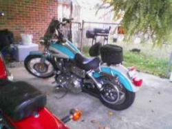 2005 Harley-Davidson Dyna Low Rider Teal Blue and Cream Metallic Fleck Custom Motorcycle Paint (this photo is for example only; please contact seller for pics of the actual motorcycle for sale in this classified)