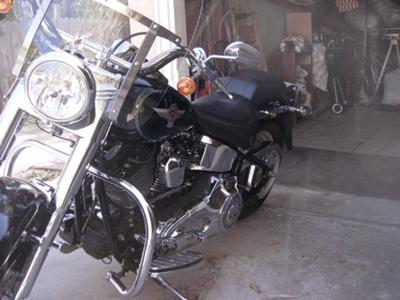 BLack 2005 Harley Davidson Fatboy Fat Boy15th Anniversay Edition (not the one for sale in the ad) 