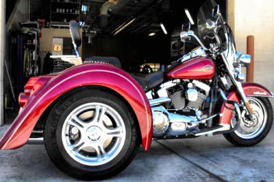 2005 Harley Davidson Heritage Softail trike motorcycle conversion with a Champion trike kit