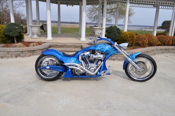 2006 RUCKER PERFORMANCE HOT ROD PREDATOR w VIPER BLUE PAINT with LIVE FLAMES GRAPHICS ARTWORK