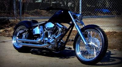 2008 Custom Built Softail Motorcycle w Polished drive line.107 cubic inch motor,6 speed transmission, 3.35 inch belt drive