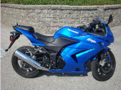2008 custom paint electric blue kawasaki ninja 250r racing sport bike motorcycle