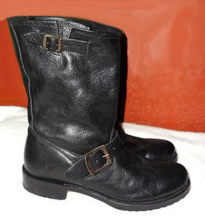 Frye Lady Biker Short Leather Motorcycle Riding Boots