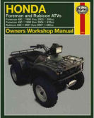 Honda Foreman Rubicon TRX ATV 1995 1996 1997 1998 1999 2000 2001 2002 2003 2004 2005 2006 2007 New Haynes Manual atv owner repair service