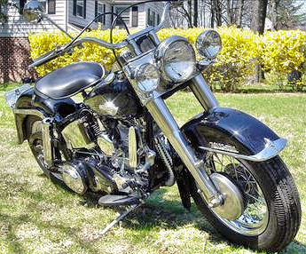 Fully restored old 1959 Harley Davidson FLH motorcycle