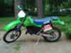 Lime Green and Blue 1987 KDX 200 2 Stroke Dirt Bike Motorcycle 