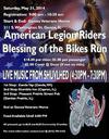 Poster Flyer for the 1st Annual American Legion Riders Motorcycle Blessing Run in Illinois