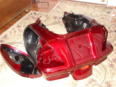 Set of saddlebags & back.with LED lights for a 2004 Honda Goldwing GL1800 